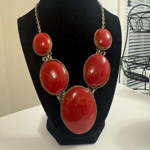 Elegant Red Statement Necklace